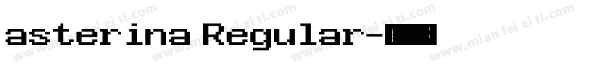 asterina Regular字体转换